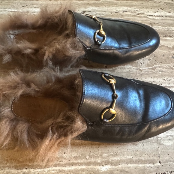 Gucci Princetown Black "Fur" Mules size 8 - Picture 5 of 6
